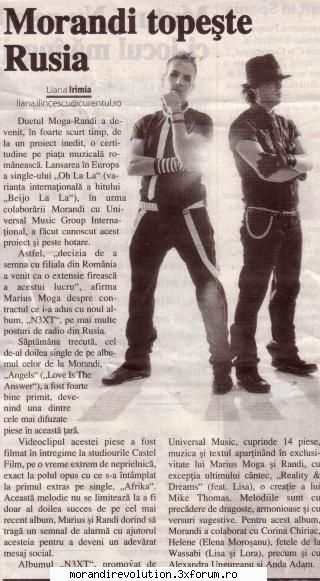 Aparitii in reviste - Nora se refera la acest articol din "Curentul" - Aparitii