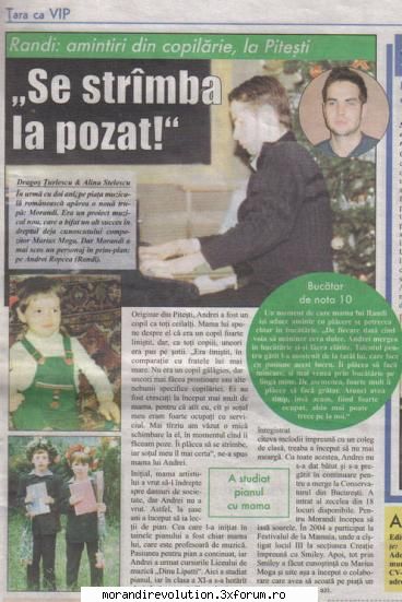 Aparitii in reviste - am gasit p un site un articol mai vechi dar l kre - Aparitii